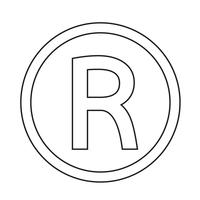 Registrierte Warenzeichen Symbol Vektor-Illustration