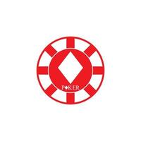 casino chip ikon poker chip vektor ikon logotyp kasino marker för poker eller roulette.vector illustration isolerad på vit bakgrund