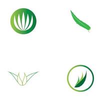 aloe vera logotyp vektor illustration mall