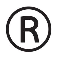 Registrierte Warenzeichen Symbol Vektor-Illustration