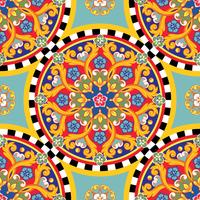 Nahtloser heller Hintergrund. Bunte ethnische runde dekorative Mandala. Trendy Muster. Vektor-illustration vektor