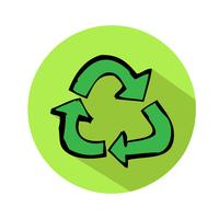 Recycle sign icon vektor