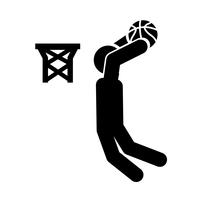 slam dunk icon vector