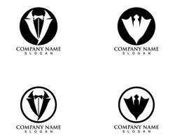 Tuxedo manlogo och symboler svart ikoner mall vektor