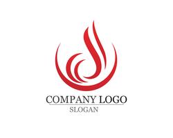 Feuer Flamme Logo Template-Vektor-Symbol Öl, Gas und Energie vektor
