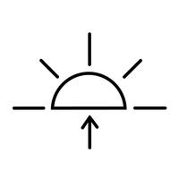soluppgång ikon vektor