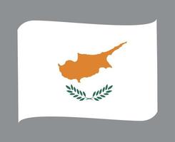 Cyperns flagga nationella Europa emblem symbol ikon vektor illustration abstrakt designelement
