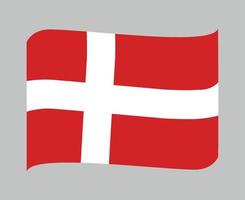 danemark flagga nationella Europa emblem symbol ikon vektor illustration abstrakt designelement
