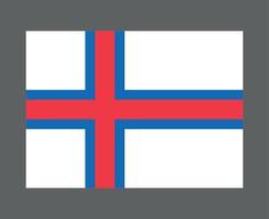 Färöer-Inseln Flagge nationales Europa Emblem Symbol Symbol Vektor Illustration abstraktes Gestaltungselement