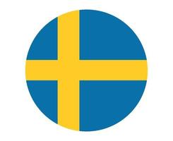 Schweden Flagge nationales Europa Emblem Symbol Vektor Illustration abstraktes Gestaltungselement