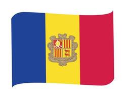 Andorra-Flagge nationales Europa Emblem Symbol Symbol Vektor Illustration abstraktes Gestaltungselement