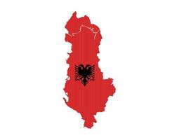 albanien flagga nationella Europa emblem karta ikon vektor illustration abstrakt designelement