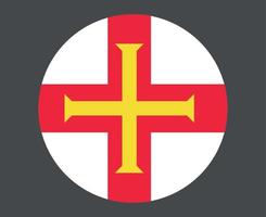 Guernsey Flagge nationales Europa Emblem Symbol Vektor Illustration abstraktes Gestaltungselement