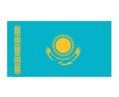 kazakstan flagga nationella Europa emblem symbol ikon vektor illustration abstrakt designelement