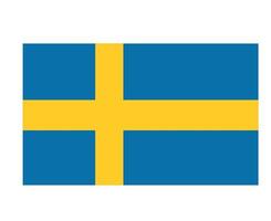 Schweden Flagge national Europa Emblem Symbol Symbol Vektor Illustration abstraktes Gestaltungselement