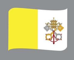 vatikan flagge national europa emblem band symbol vektor illustration abstraktes design element