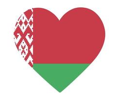 weißrussland flagge national europa emblem herz symbol vektor illustration abstraktes design element