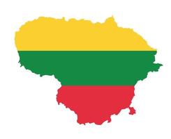 litauen flagga nationella Europa emblem karta ikon vektor illustration abstrakt designelement