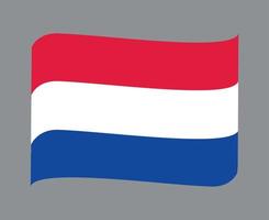 Niederlande Flagge national Europa Emblem Band Symbol Vektor Illustration abstraktes Gestaltungselement