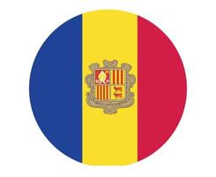 Andorra Flagge nationales Europa Emblem Symbol Vektor Illustration abstraktes Gestaltungselement