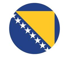 bosnien och hercegovina flagga nationella Europa emblem ikon vektor illustration abstrakt designelement