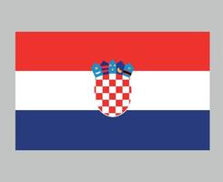 Kroatien flagga nationella Europa emblem symbol ikon vektor illustration abstrakt designelement