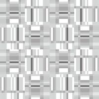 künstlerische Pix-Matrix-Fliesentextilien. abstraktes geometrisches nahtloses Muster. quadratische Streifenverzierung vektor