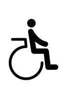 Rollstuhl-Symbol Vektor
