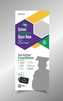 skolan antagning rollup banner design vektor