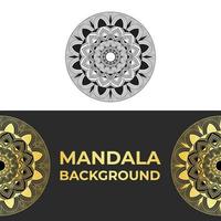 goldener Luxus-Mandala-Vektor-Kunst-Hintergrund vektor