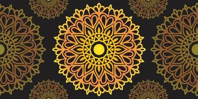 goldener Luxus-Mandala-Vektor-Kunst-Hintergrund vektor