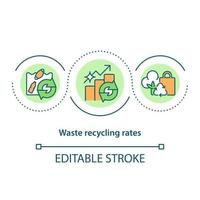 avfall återvinning priser koncept ikon. resursbesparande aktiviteter. miljövård abstrakt idé tunn linje illustration. vektor isolerade kontur färgritning. redigerbar linje