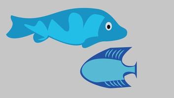 vektor blå fisk