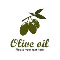 Olivenöl-Logo-Design-Vorlage Illustration vektor