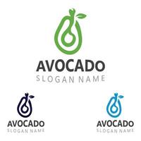 Avocado frisches Obst Logo Design kreative Illustrationsvorlage vektor