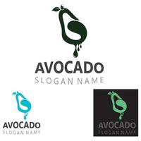 Avocado frisches Obst Logo Design kreative Illustrationsvorlage vektor