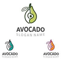 Avocado frisches Obst Logo Design kreative Illustrationsvorlage vektor