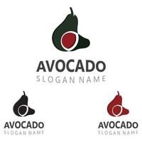 Avocado frisches Obst Logo Design kreative Illustrationsvorlage vektor