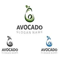 Avocado frisches Obst Logo Design kreative Illustrationsvorlage vektor