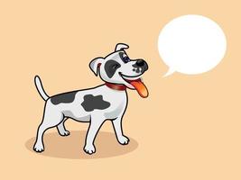 pitbull terrier hund leende illustration vektor