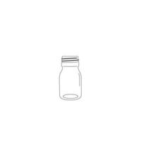 30 ml Klarglas-Siropflasche ohne Verschluss vektor