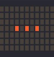 bokstav symbol ellips led orange färg och en mörk bakgrund, vektorillustration vektor