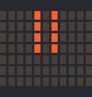 bokstavssymbol citattecken led orange färg och en mörk bakgrund, vektorillustration vektor