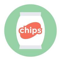 chips pack koncept vektor