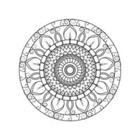 Mandala. rundes ornament florales muster. dekoratives Element. orientalisches Motiv. vektor