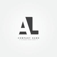 Anfangsbuchstabe al-Logo - minimales Alphabet-Logo vektor