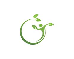 folk blad grön natur hälsa logotyper och symboler .. vektor