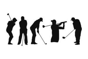 Golfschwingen-Silhouette-Illustration vektor