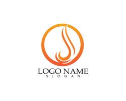 Feuer Flamme Natur Logo Symbole Symbole Vorlage vektor
