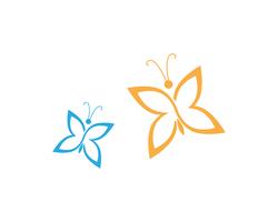 Schmetterling konzeptionelle einfache, bunte Symbol. Logo. Vektor